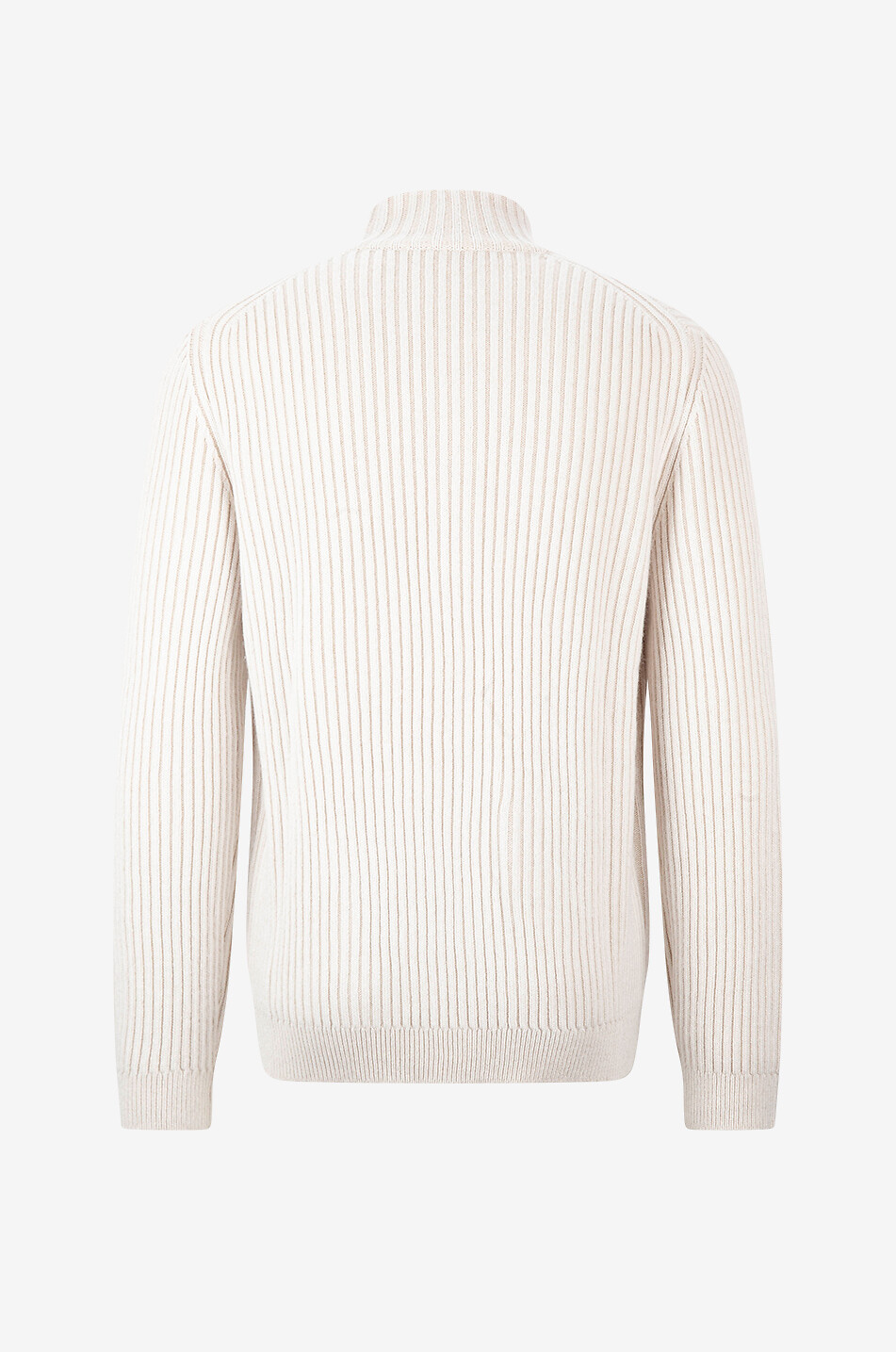 Cardigan côtelé en cachemire laine vierge et viscose