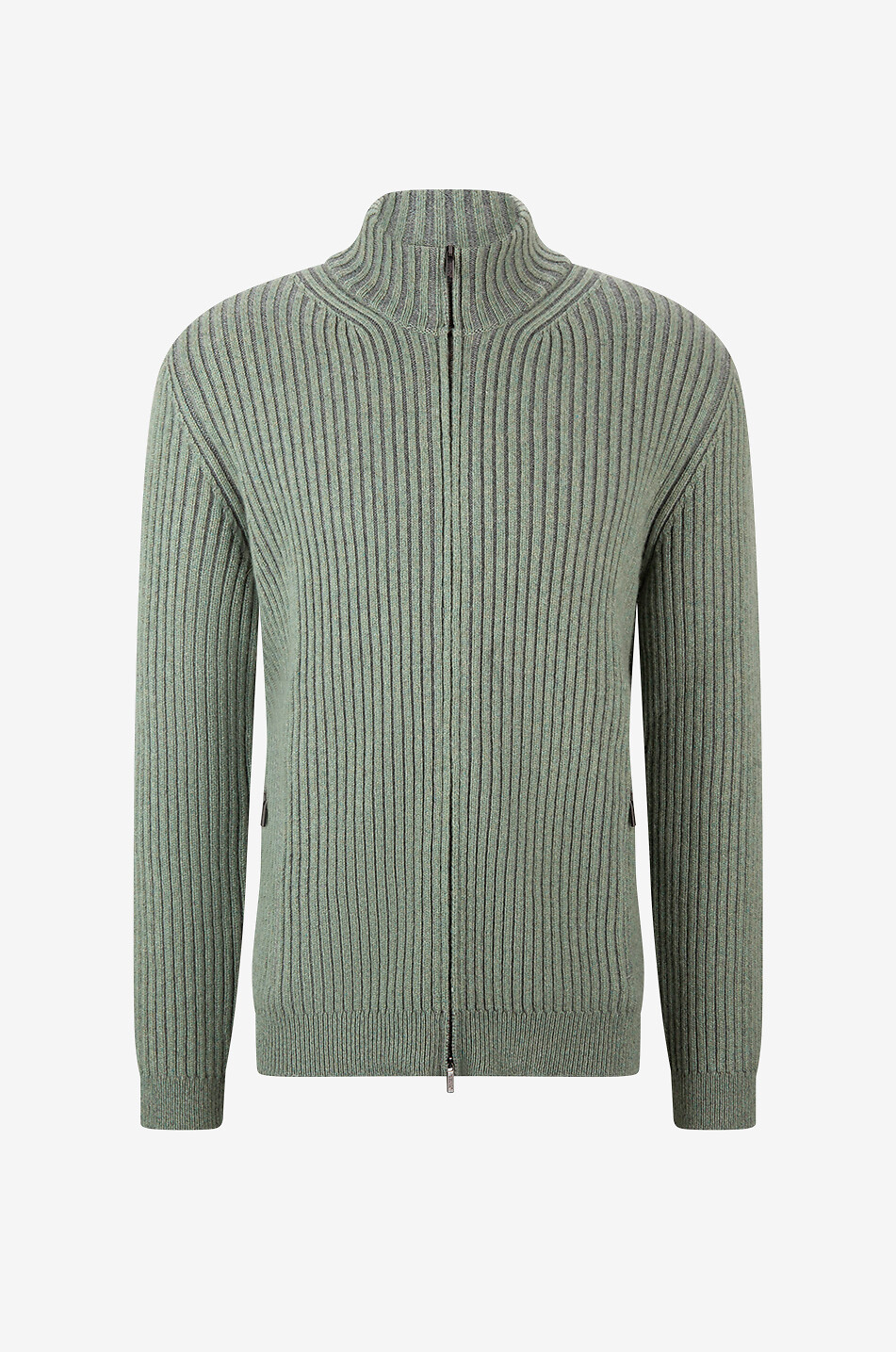 Gerippter Cardigan aus Kaschmir Schurwolle und Viskose