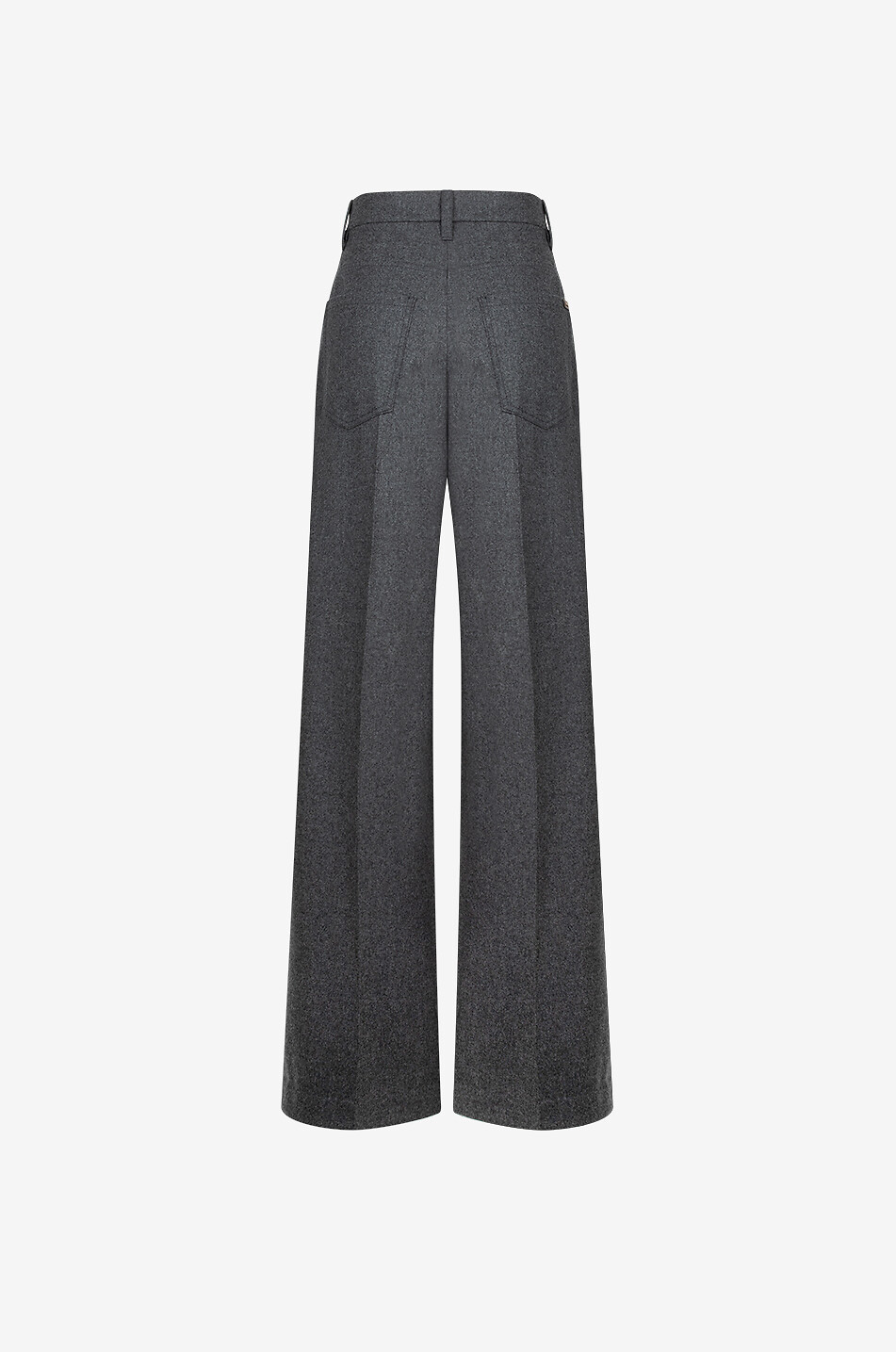 BRUNELLO CUCINELLI High-rise wide-leg wool and cashmere trousers Women DARK GREY 2