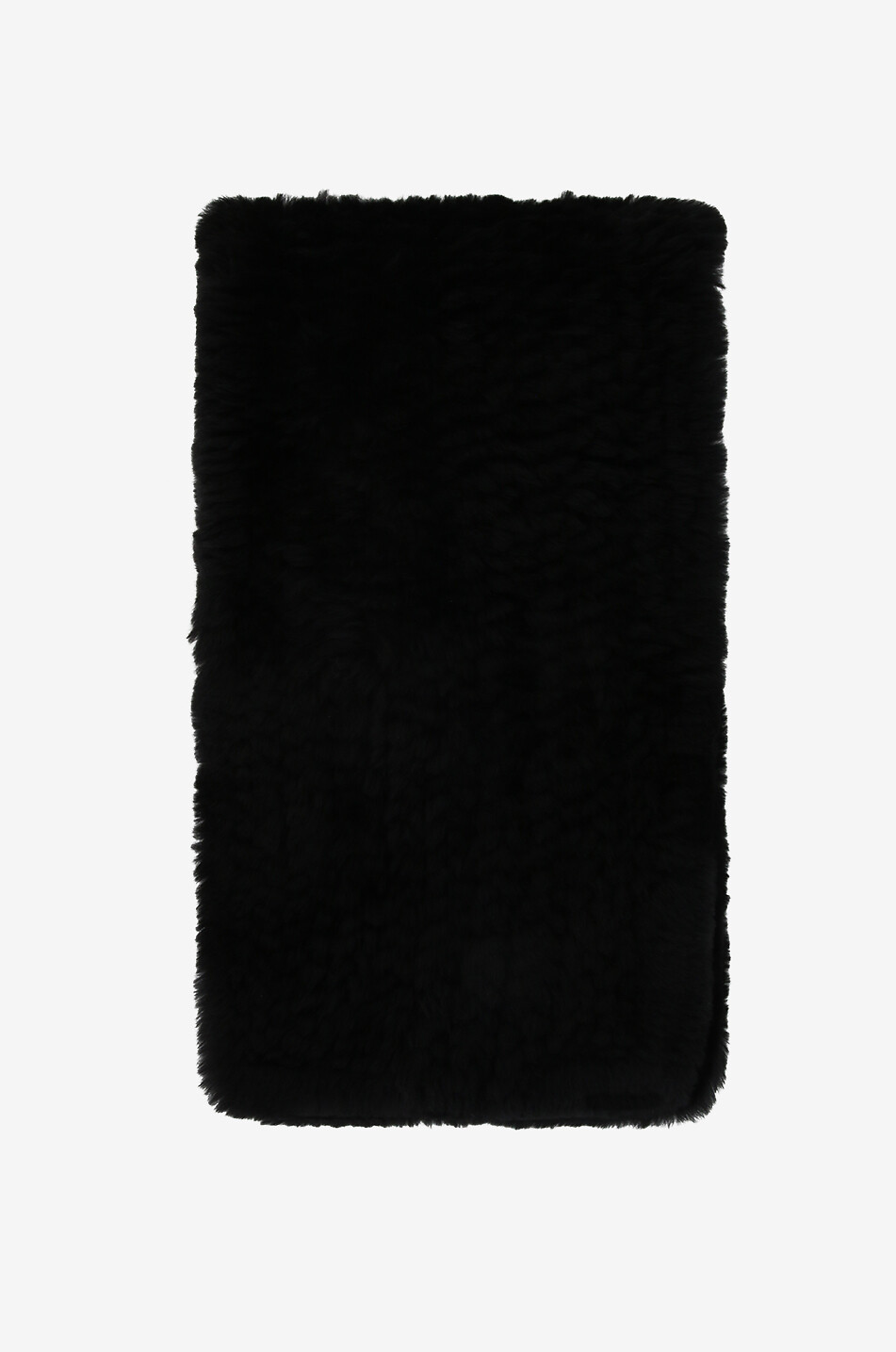 YVES SALOMON Écharpe tricotée effet fourrure d'agneau Merinillo Femme NOIR 1