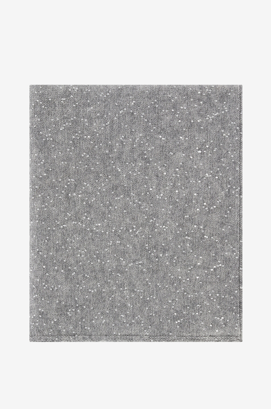 FABIANA FILIPPI Sequined Platinum thread maxi knit scarf Women GREY 2