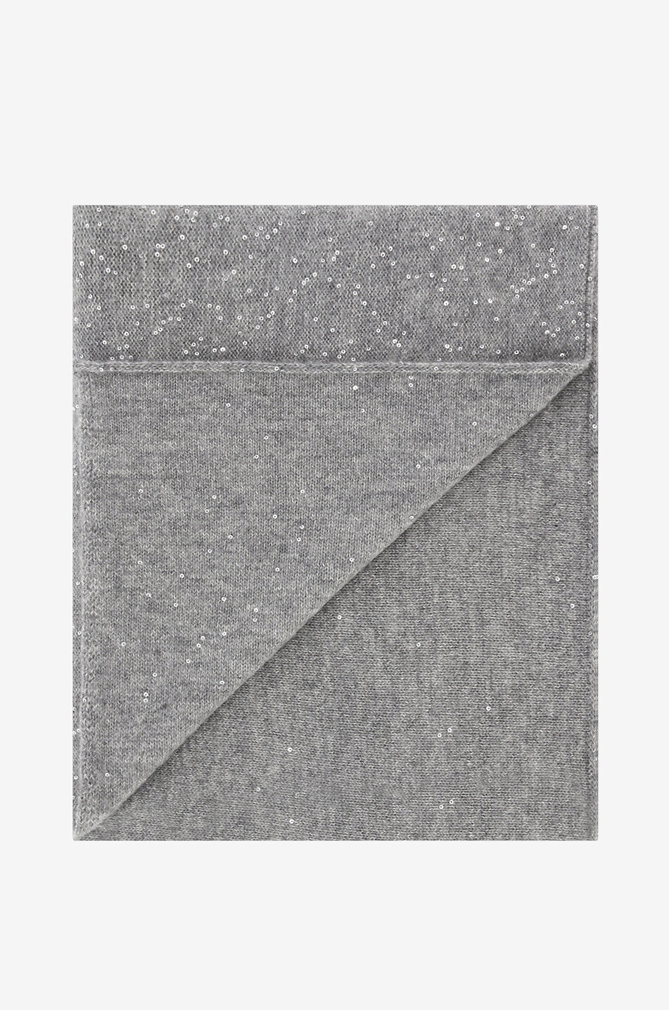 FABIANA FILIPPI Sequined Platinum thread maxi knit scarf Women GREY 4