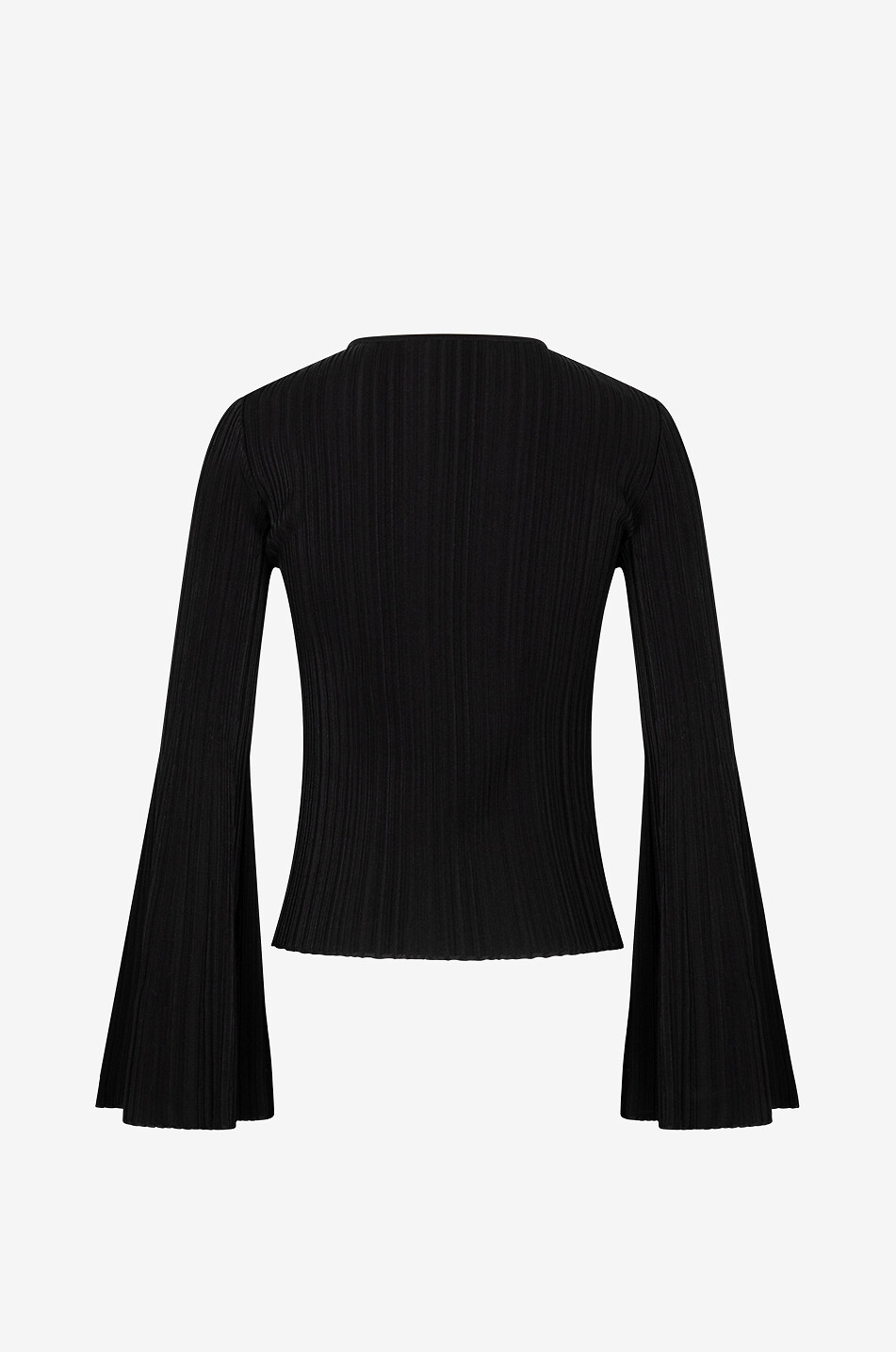 ANTONINO VALENTI Julia ribbed sheath jumper with flared sleeves Women BLACK 2