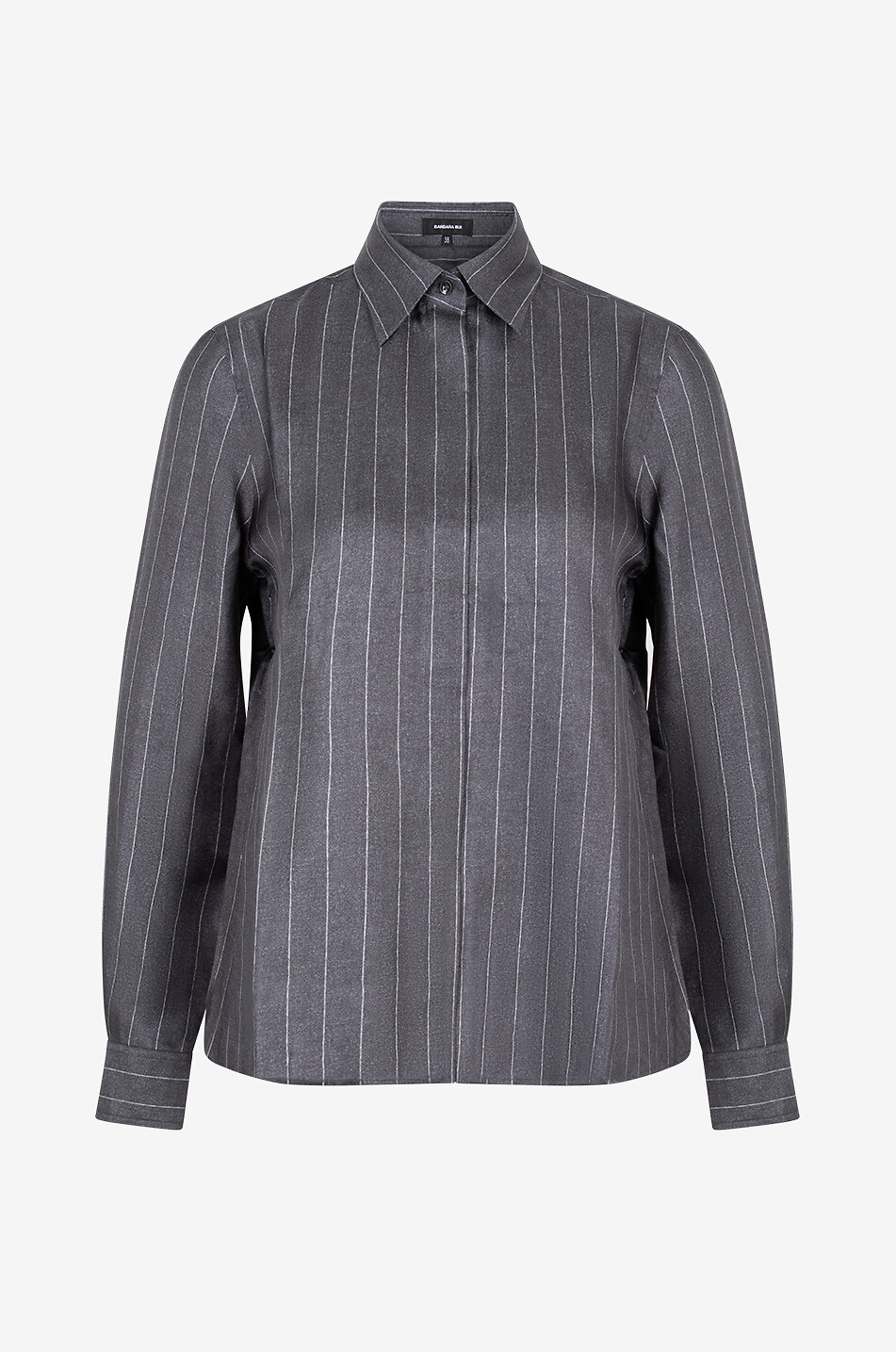 Silk twill pinstripe shirt