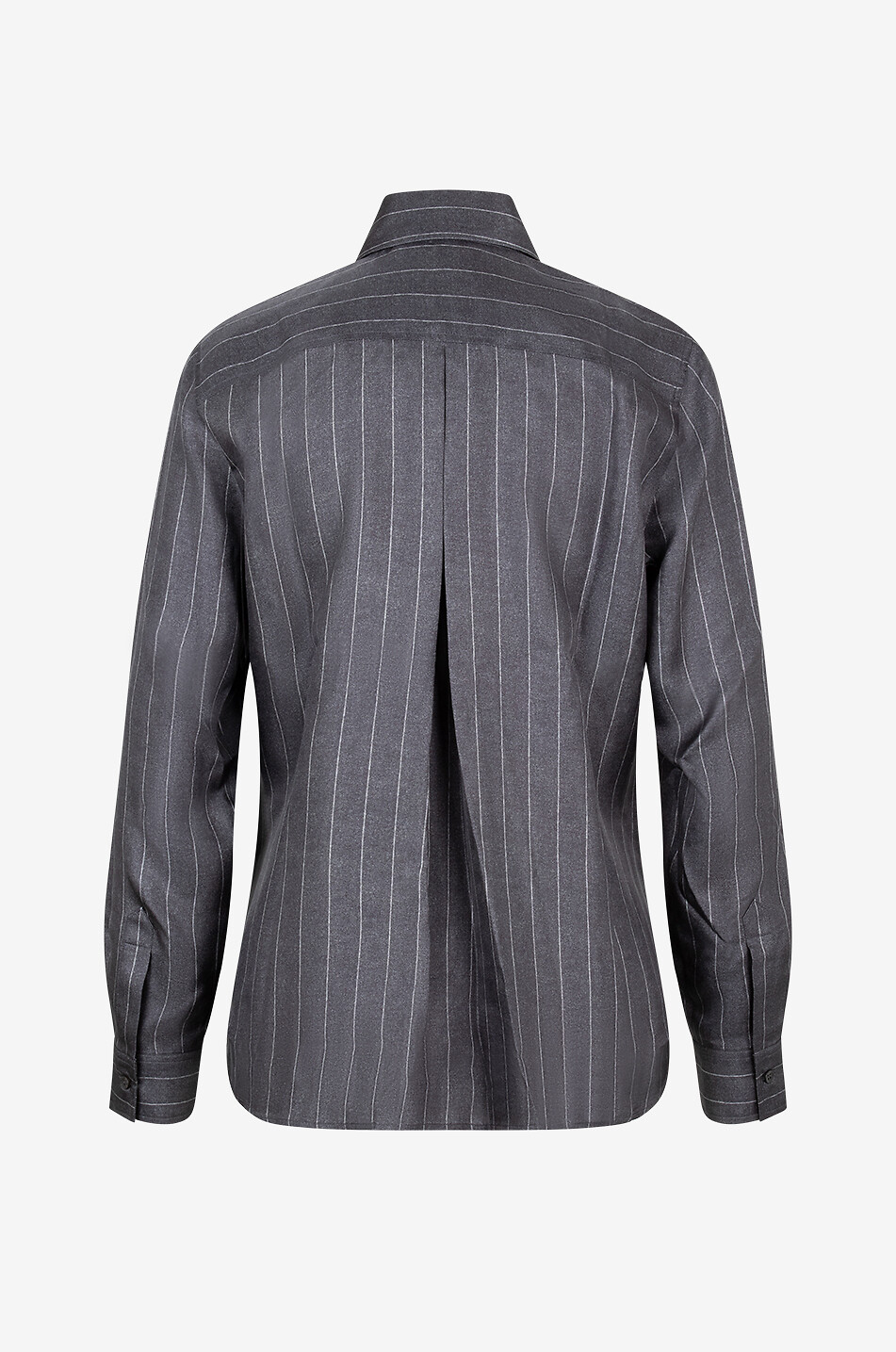 Silk twill pinstripe shirt