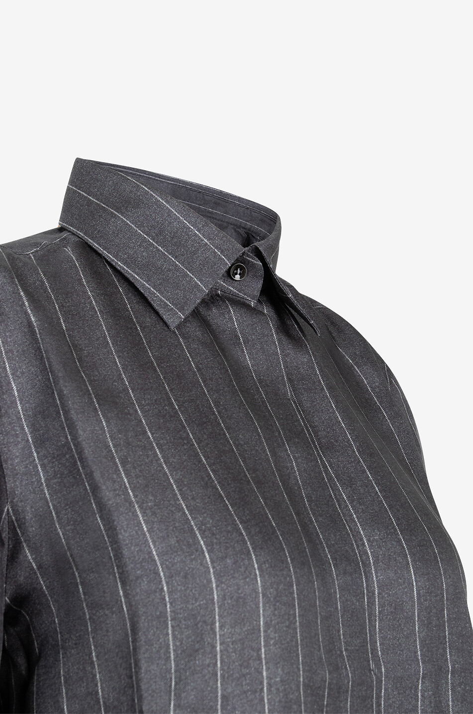 Silk twill pinstripe shirt