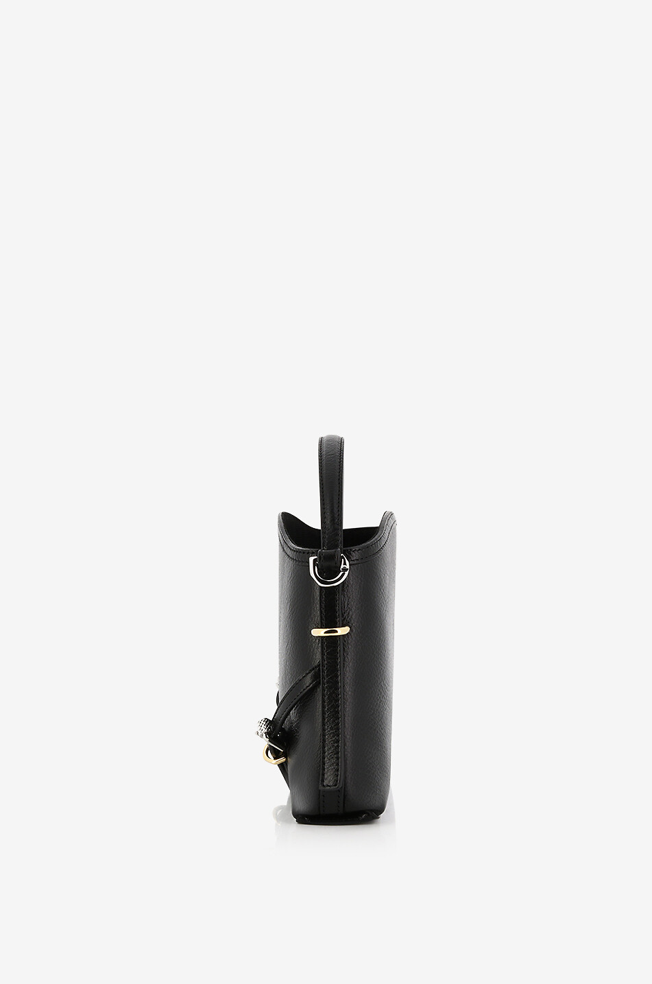 GIVENCHY Sac à main en cuir de veau grainé Voyou Nano Femme NOIR 4