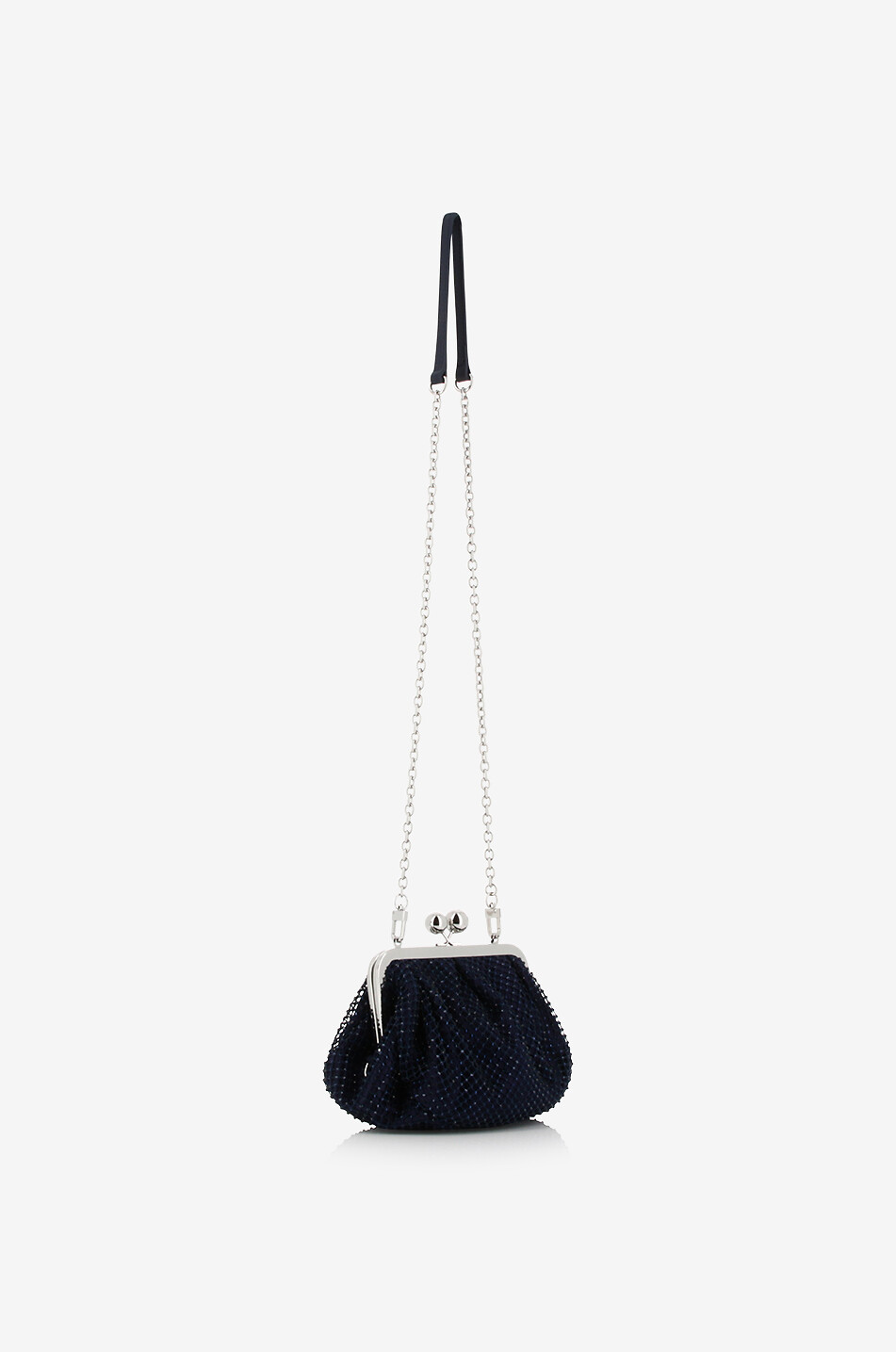 WEEKEND MAX MARA Pasticcino Small Edita crystal-clad satin bag Women DARK BLUE 2