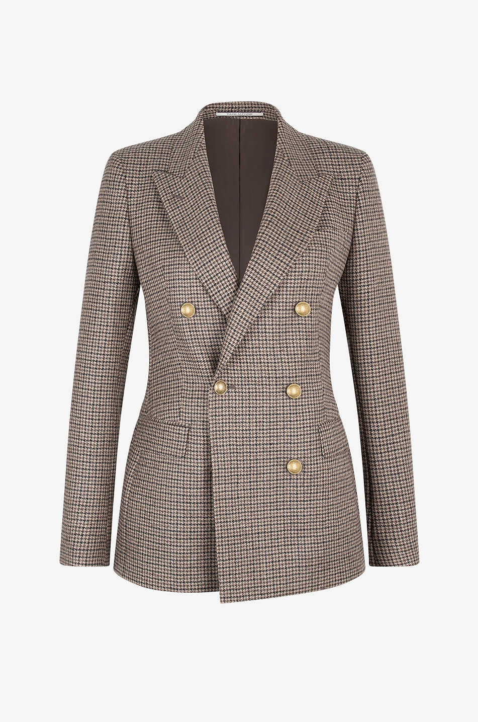 Hahnentritt-Blazer aus Schurwolle Parigi