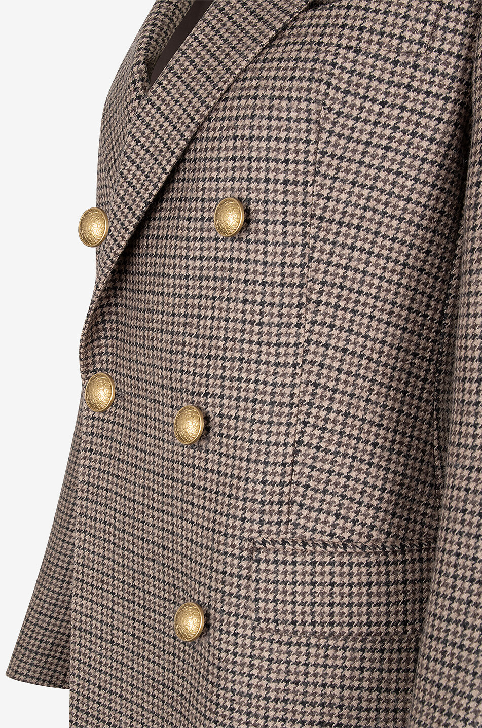 Parigi virgin wool houndstooth check blazer