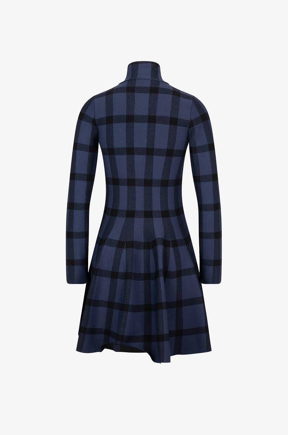 Anita Skater flared checked Milano jersey mini dress