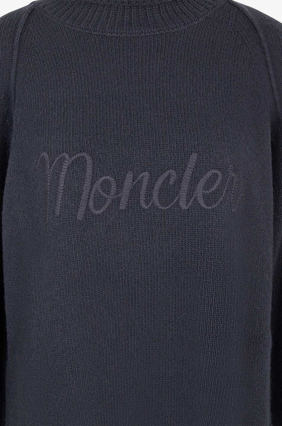 MONCLER Rollkragenpullover aus Wolle und Kaschmir mit Raglanärmeln und Logostickerei Damen SCHWARZ 3