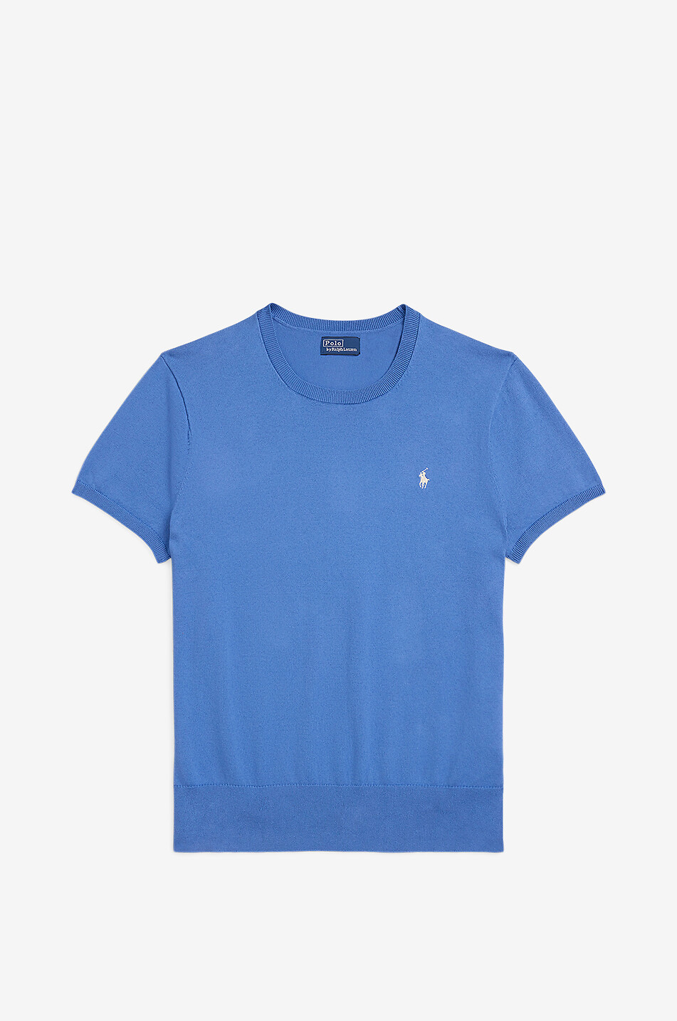 Pony short-sleeved cotton blend jumper