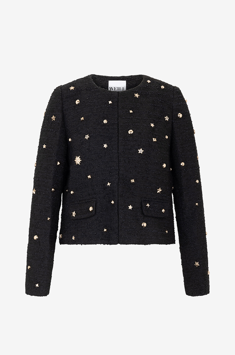 City Mikado boucle tweed jacket with studs and stars WEILL Bongenie