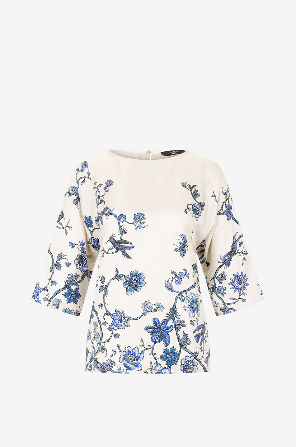 Filippo loose floral silk twill blouse