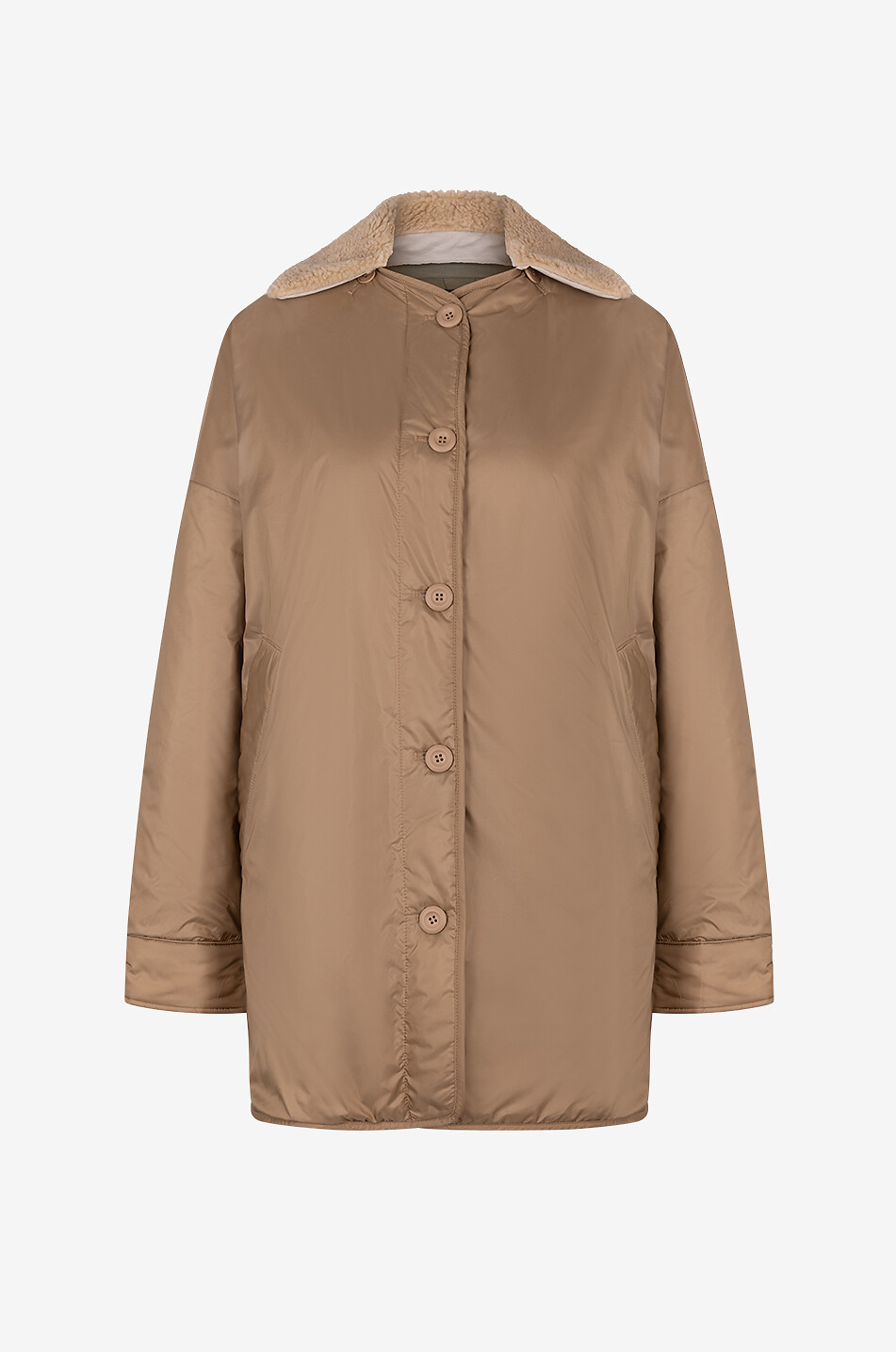 WEEKEND MAX MARA Parka rembourrée réversible en nylon Drawa Femme CAMEL 1