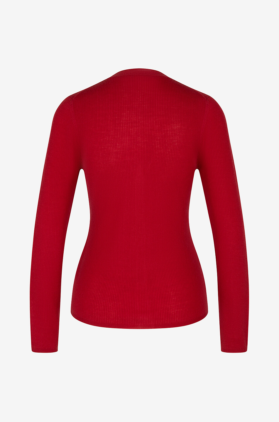 BONGENIE Fine ribbed V-neck button-down cardigan Women DARK RED 2