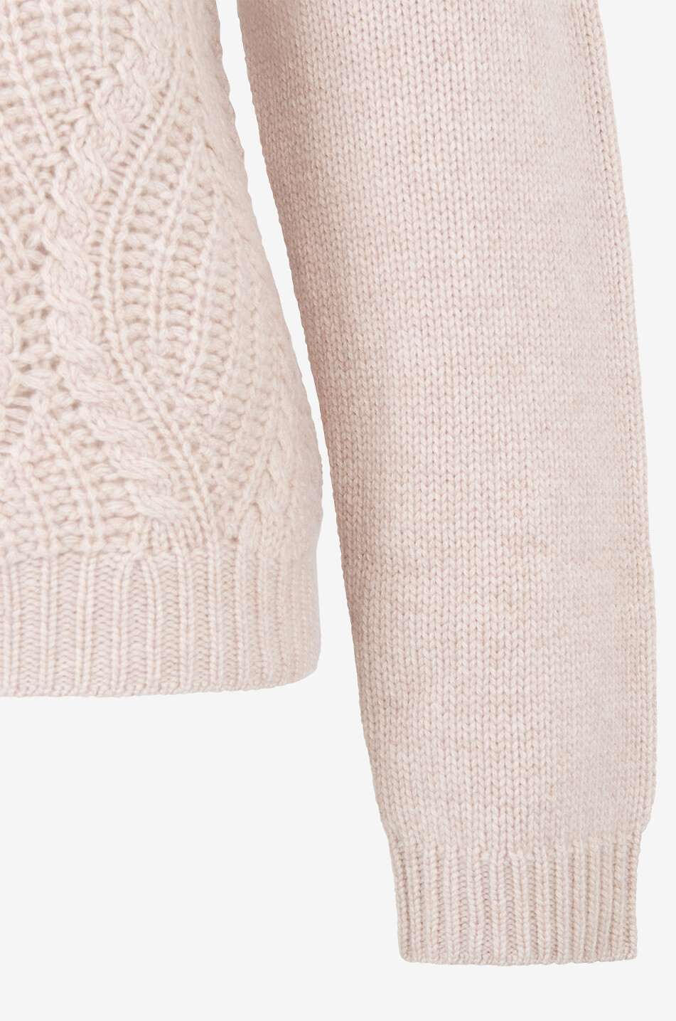 BONGENIE Kaschmirpullover mit welligem Zopfmuster Damen BRAUN 3