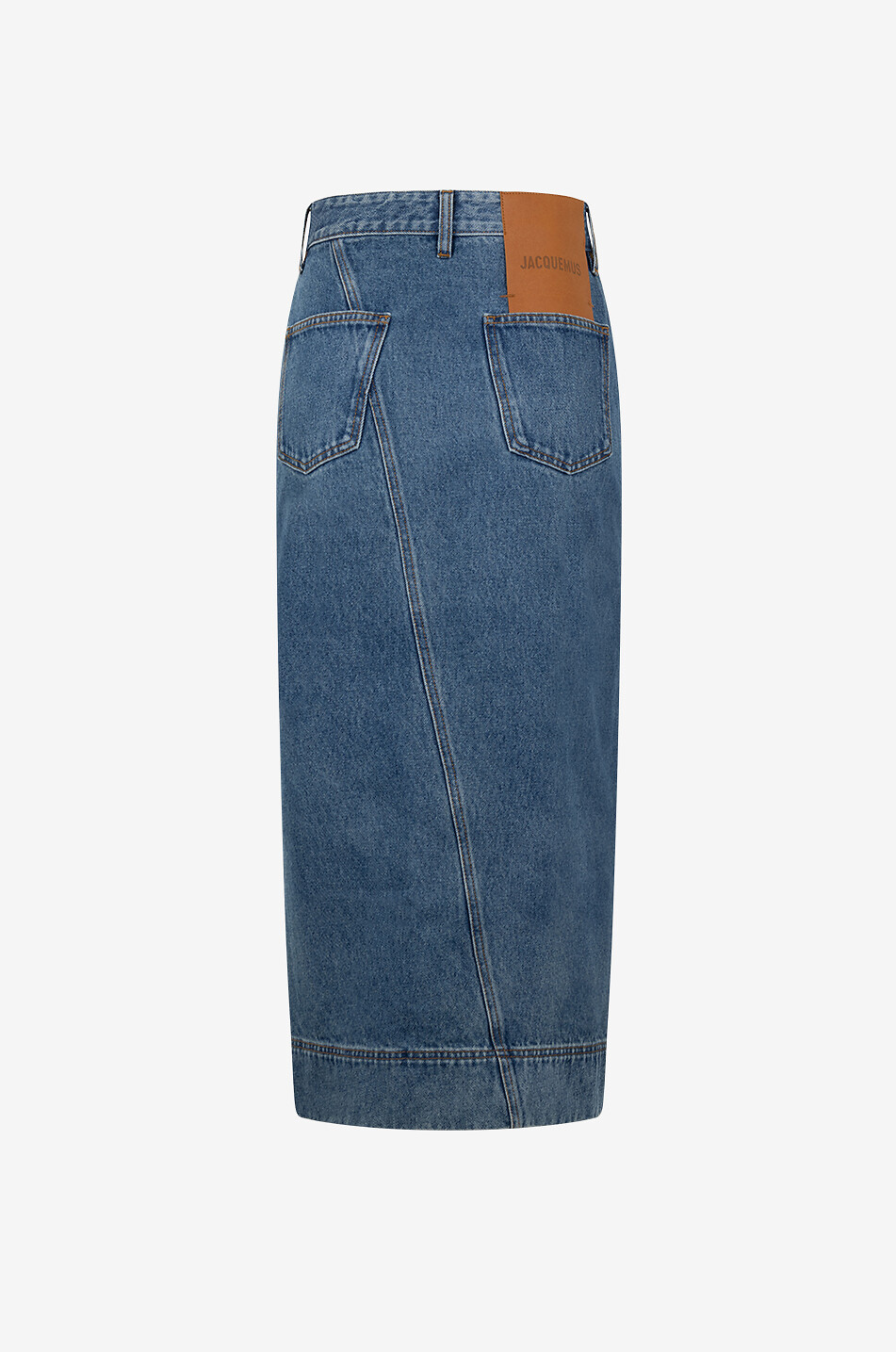 La Jupe De-Nîmes asymmetric midi skirt