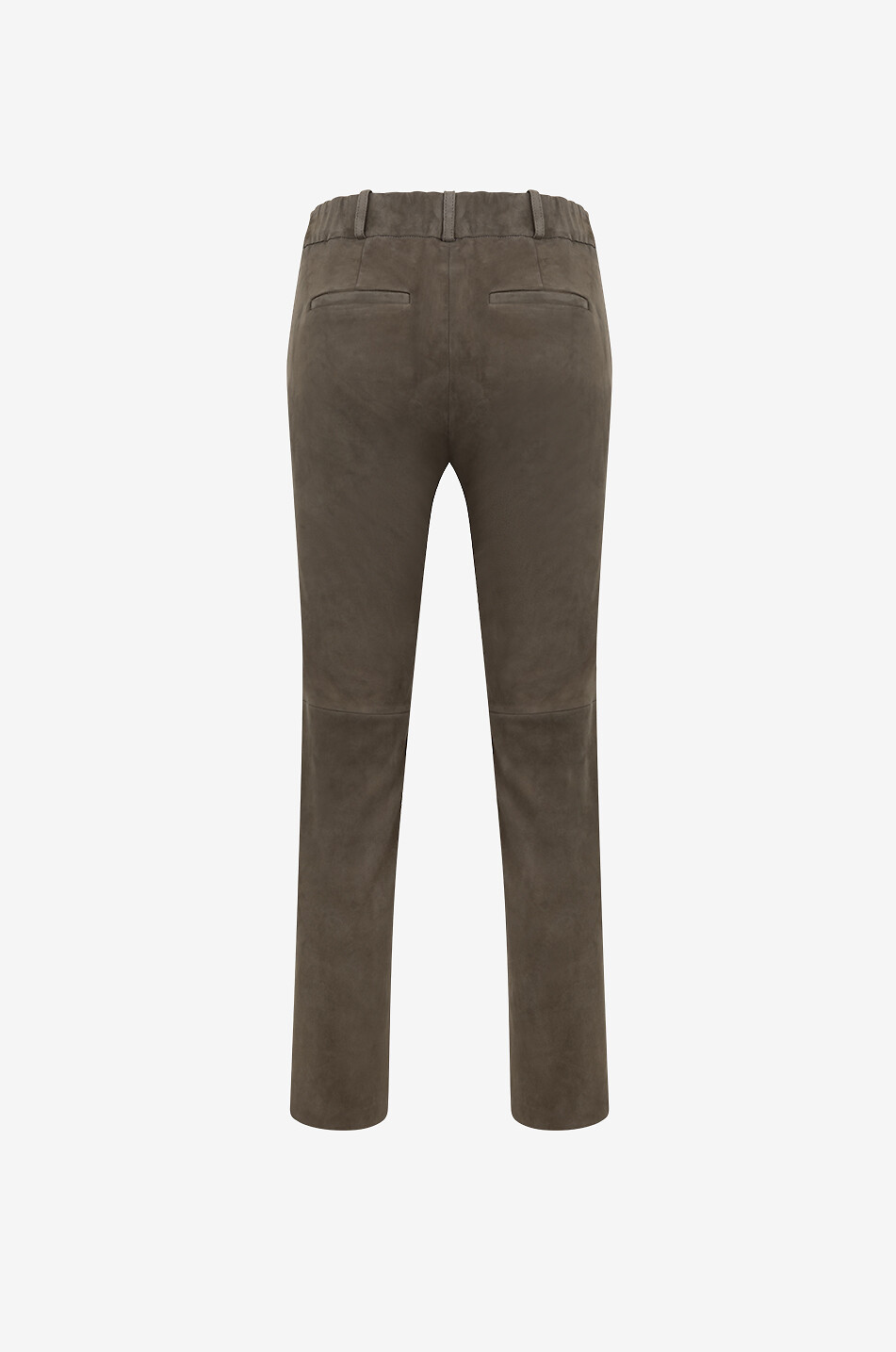 ARMA Jen cropped slim fit suede trousers Women LIGHT GREEN 2