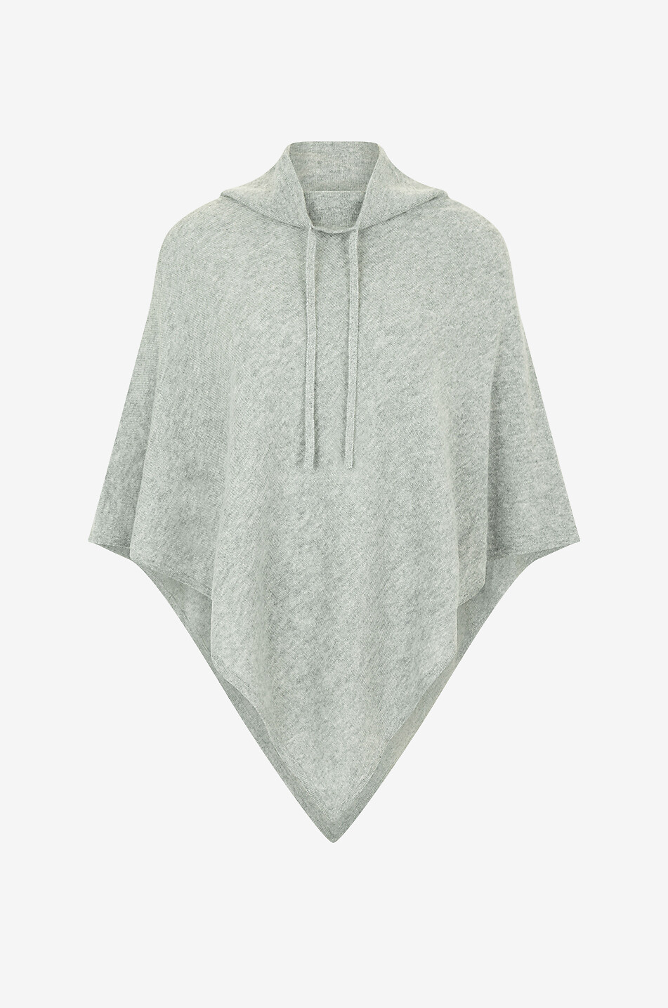 BONGENIE Poncho en maille de cachemire à col montant Femme GRIS 1