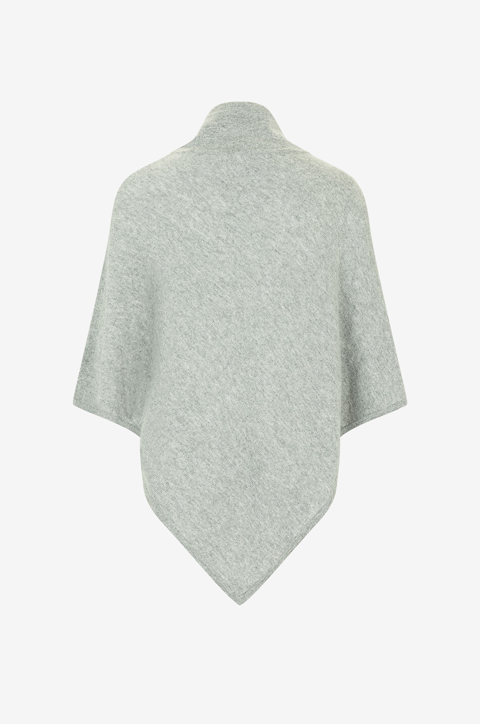 BONGENIE Poncho en maille de cachemire à col montant Femme GRIS 2