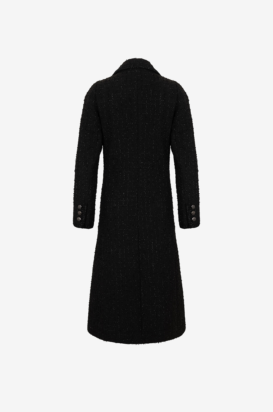 Manteau droit en tweed à carreaux scintillants City Melvil