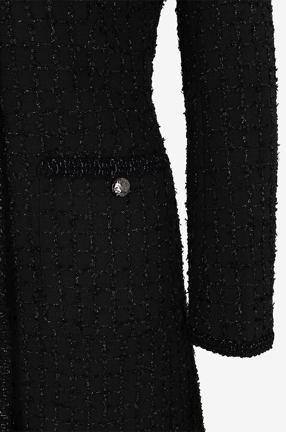 Manteau droit en tweed à carreaux scintillants City Melvil