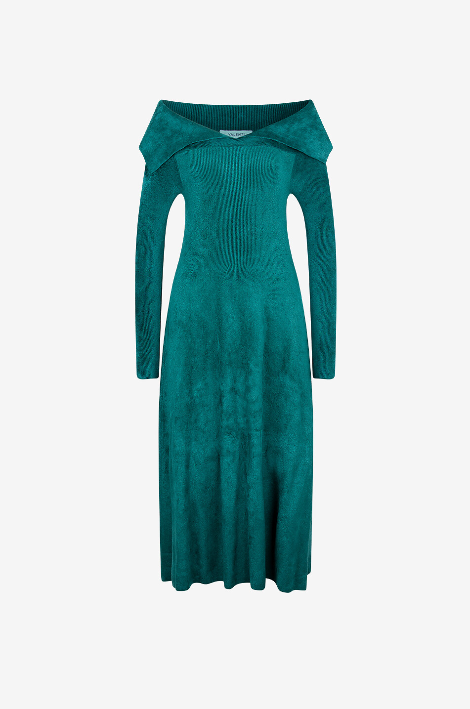 ANTONINO VALENTI Tina off-shoulder midi chenille dress Women DARK GREEN 1