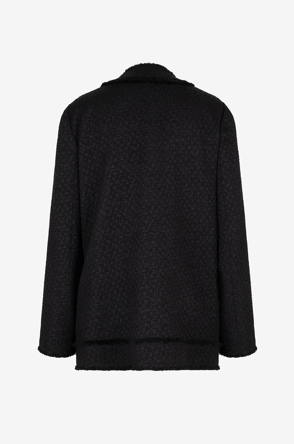 DOLCE & GABBANA Veste droite en tweed Rachel à boutons DG Femme NOIR 2