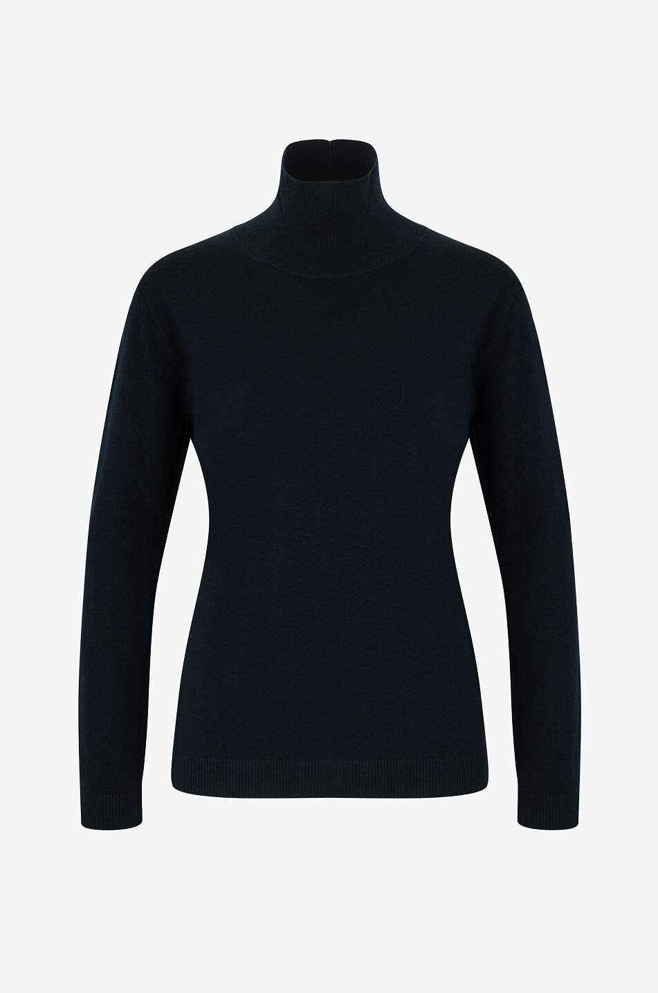 WEEKEND MAX MARA Kiku fine silk and wool blend jumper with stand-up collar Women DARK BLUE 1