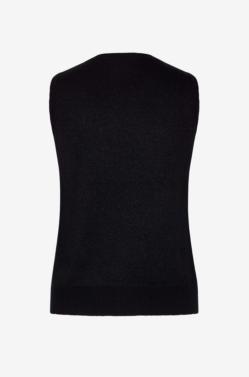 BONGENIE Ärmelloser Pullover aus Kaschmir und Lurex Damen SCHWARZ 2