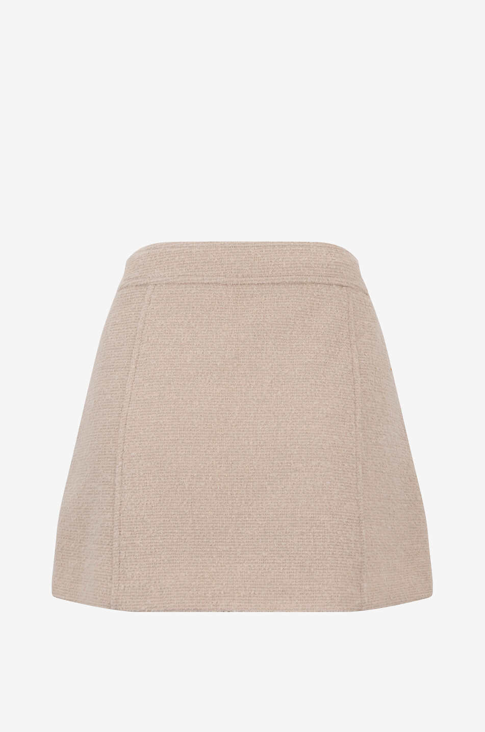 TOM FORD Wool and silk bouclé tweed pleated miniskirt Women Light beige 2