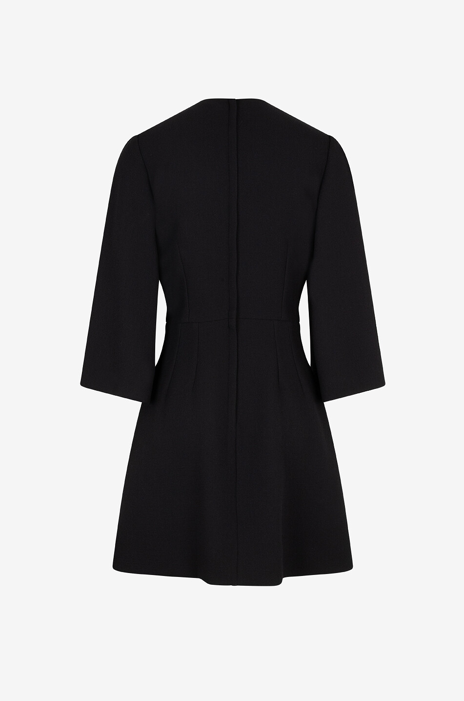 DOLCE & GABBANA Wool gauze mini dress Women BLACK 2
