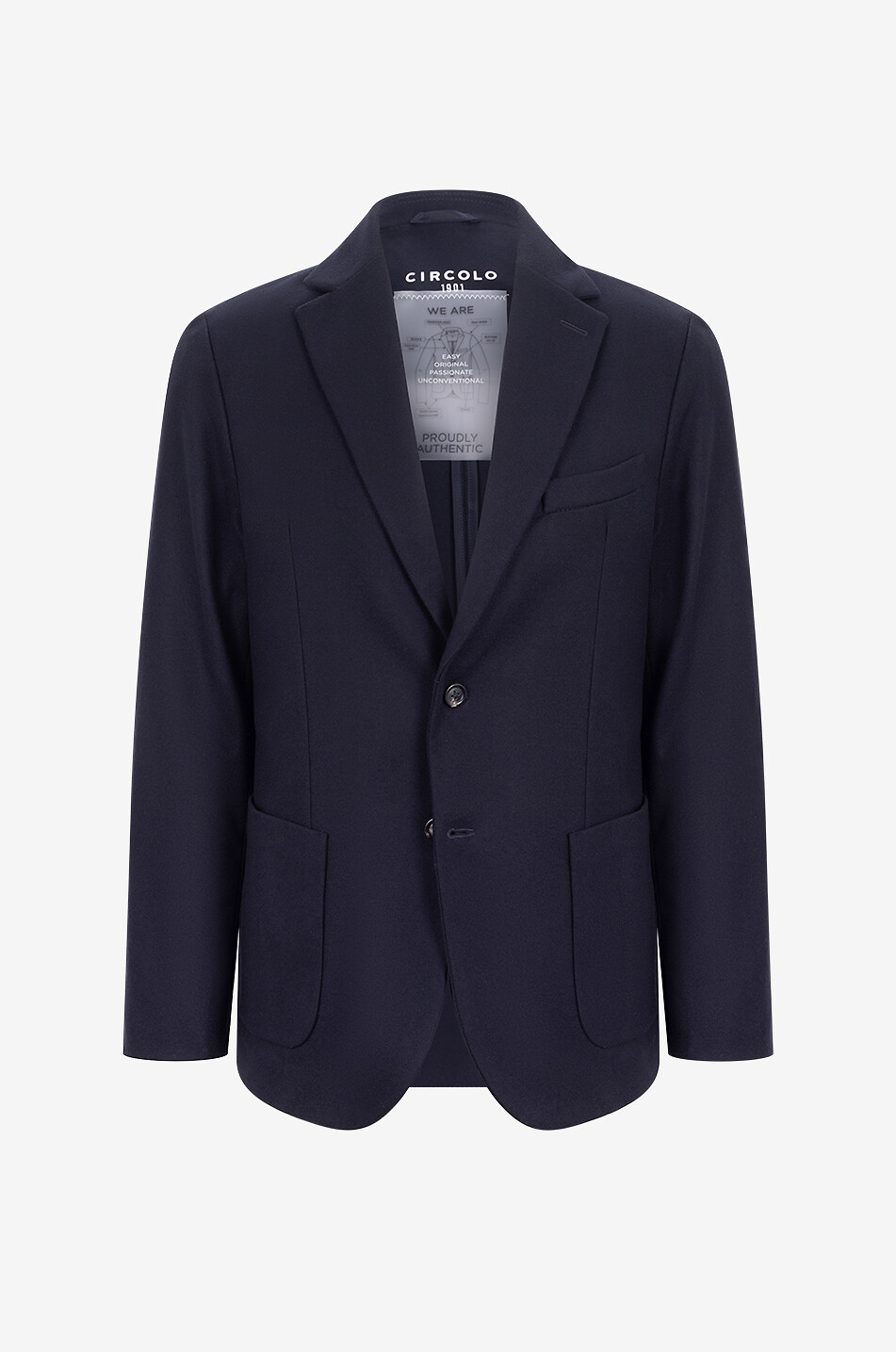 CIRCOLO 1901 Blazer en laine vierge à boutonnage simple Homme BLEU FONCE 1