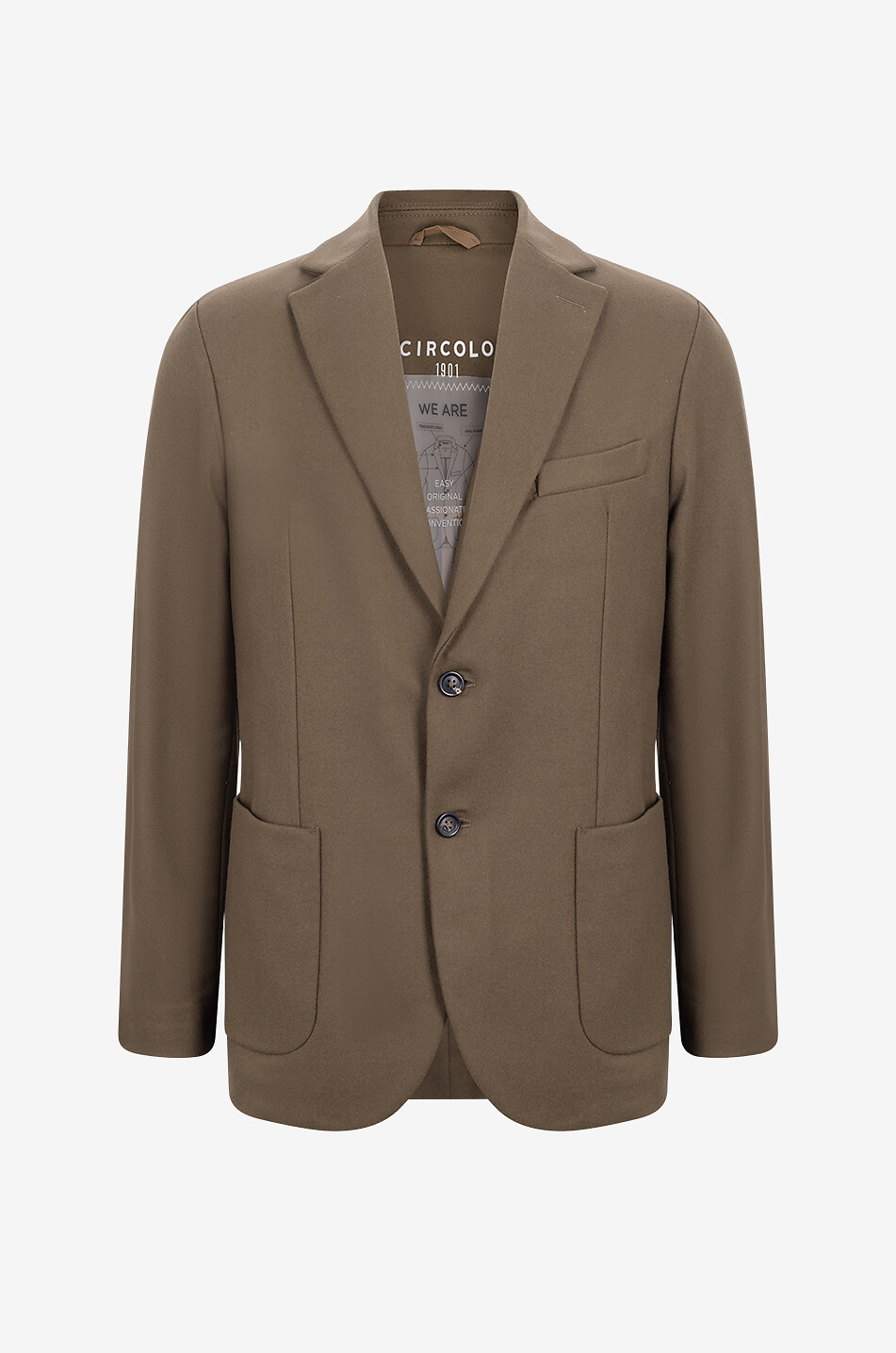 Blazer en laine vierge à boutonnage simple