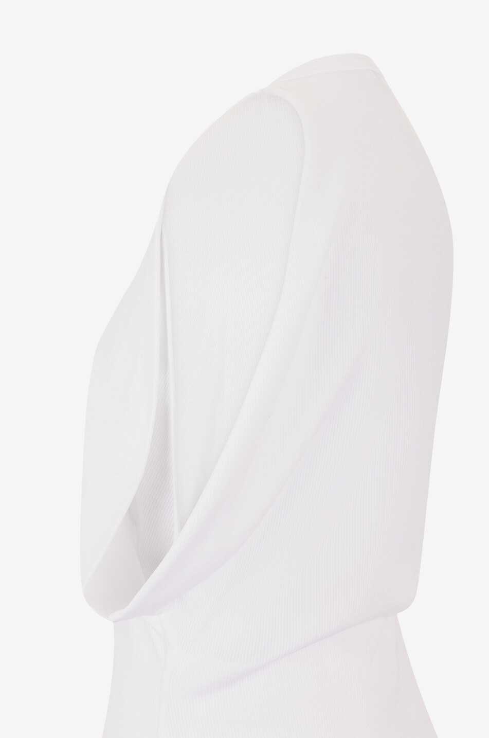 ALEXANDER McQUEEN Débardeur déstructuré côtelé Cross Bar Femme BLANC 3