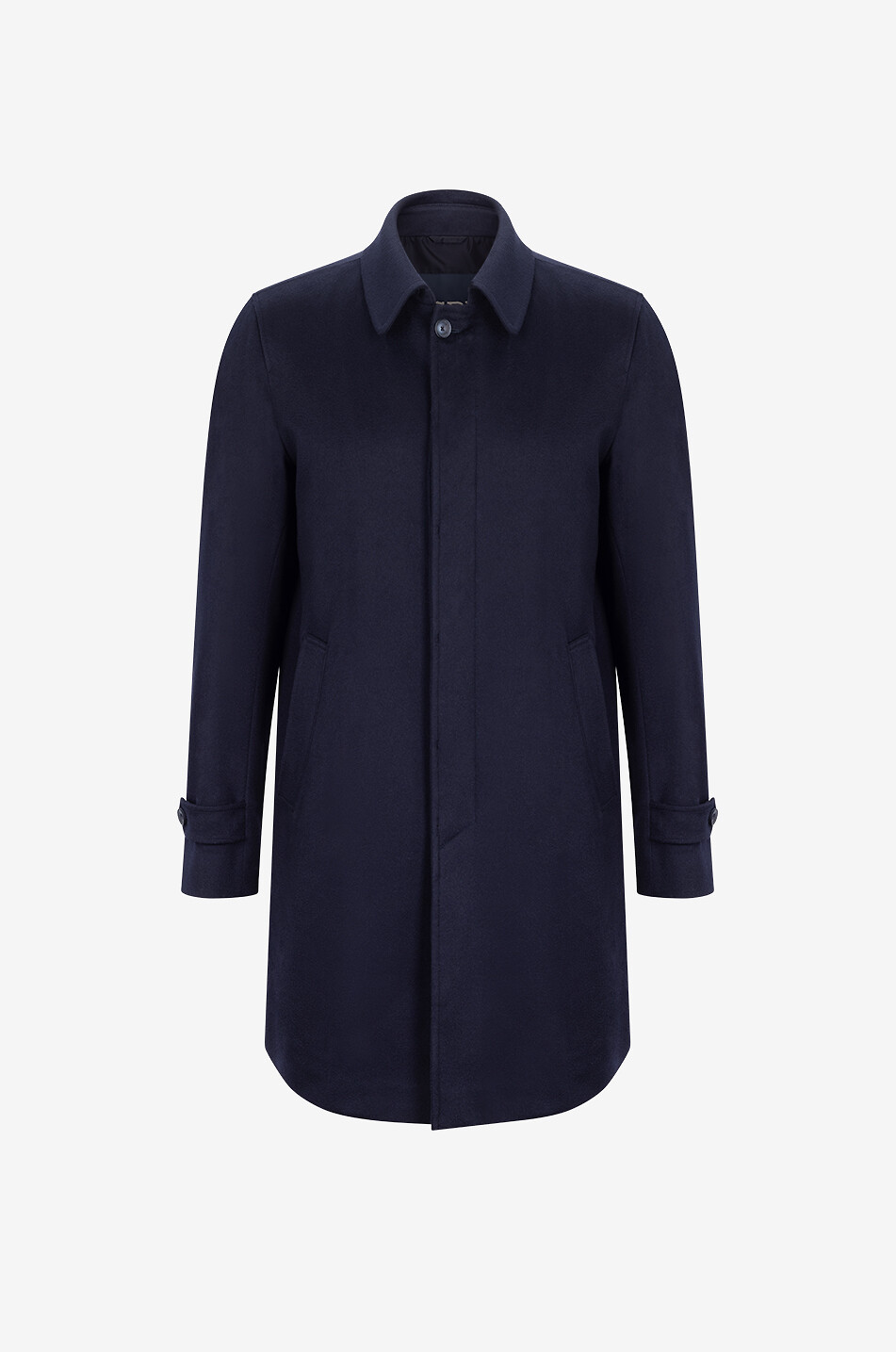 Cashmere single-breasted coat