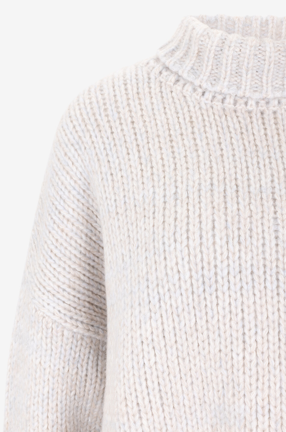 Dicker weiter Kaschmir- und Seidenpullover mit Rollkragen Hawin