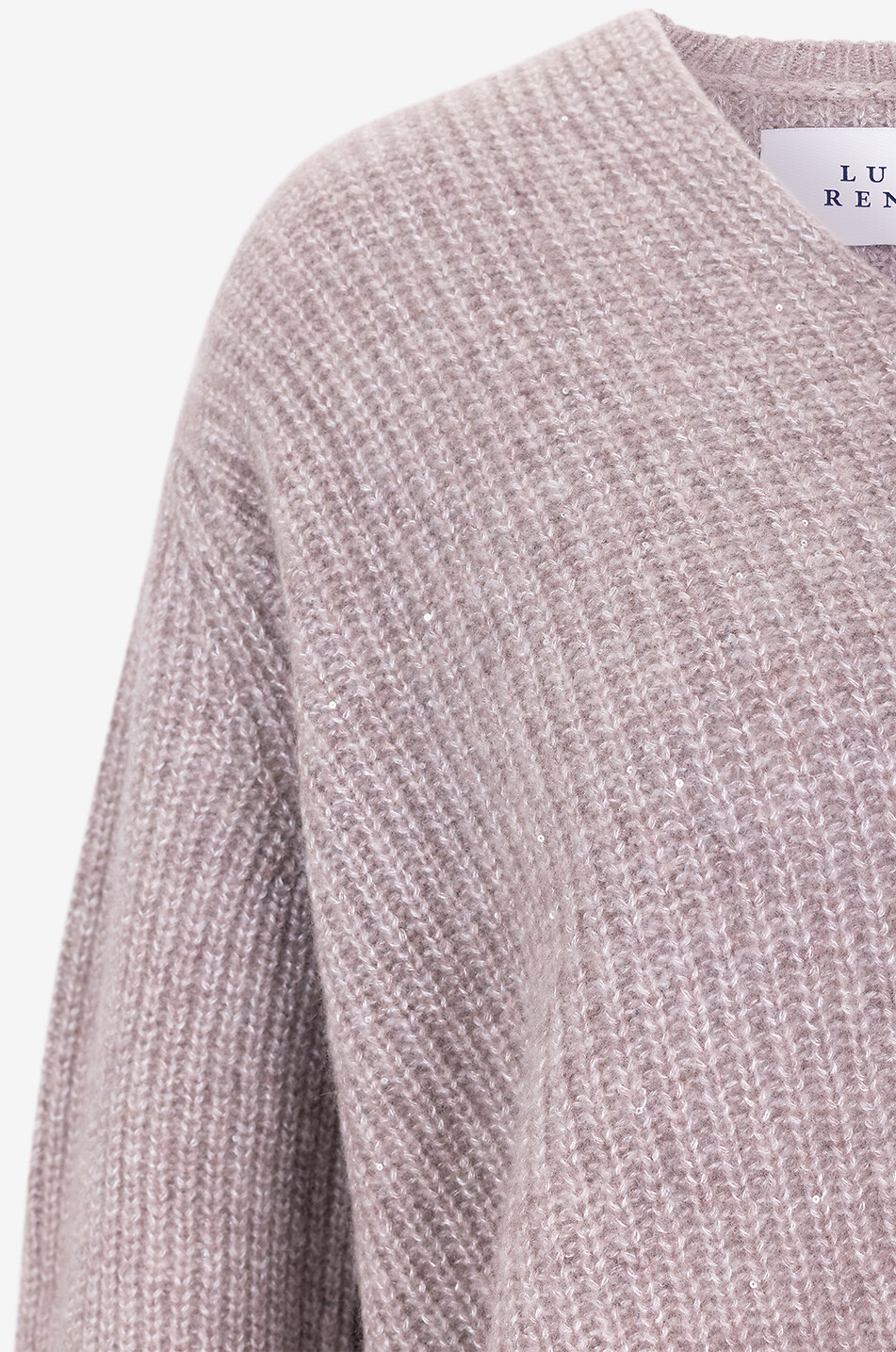 Weiter Kaschmir- und Seidenpullover mit V-Ausschnitt Piper