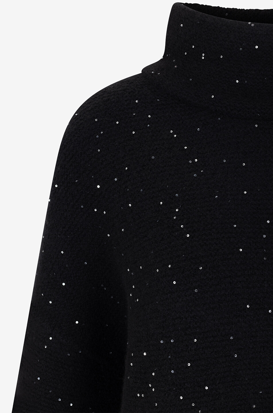 LU REN Pull ample à col entonnoir en cachemire et sequins Sorcha Femme NOIR 3
