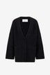 Weiter gerippter Oversize-Kaschmircardigan mit Pailletten Torill