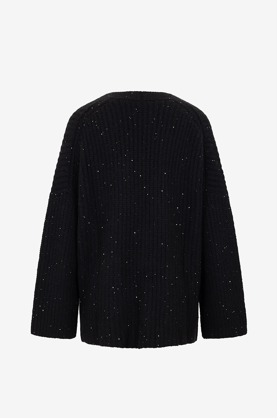 LU REN Weiter gerippter Oversize-Kaschmircardigan mit Pailletten Torill Damen SCHWARZ 2