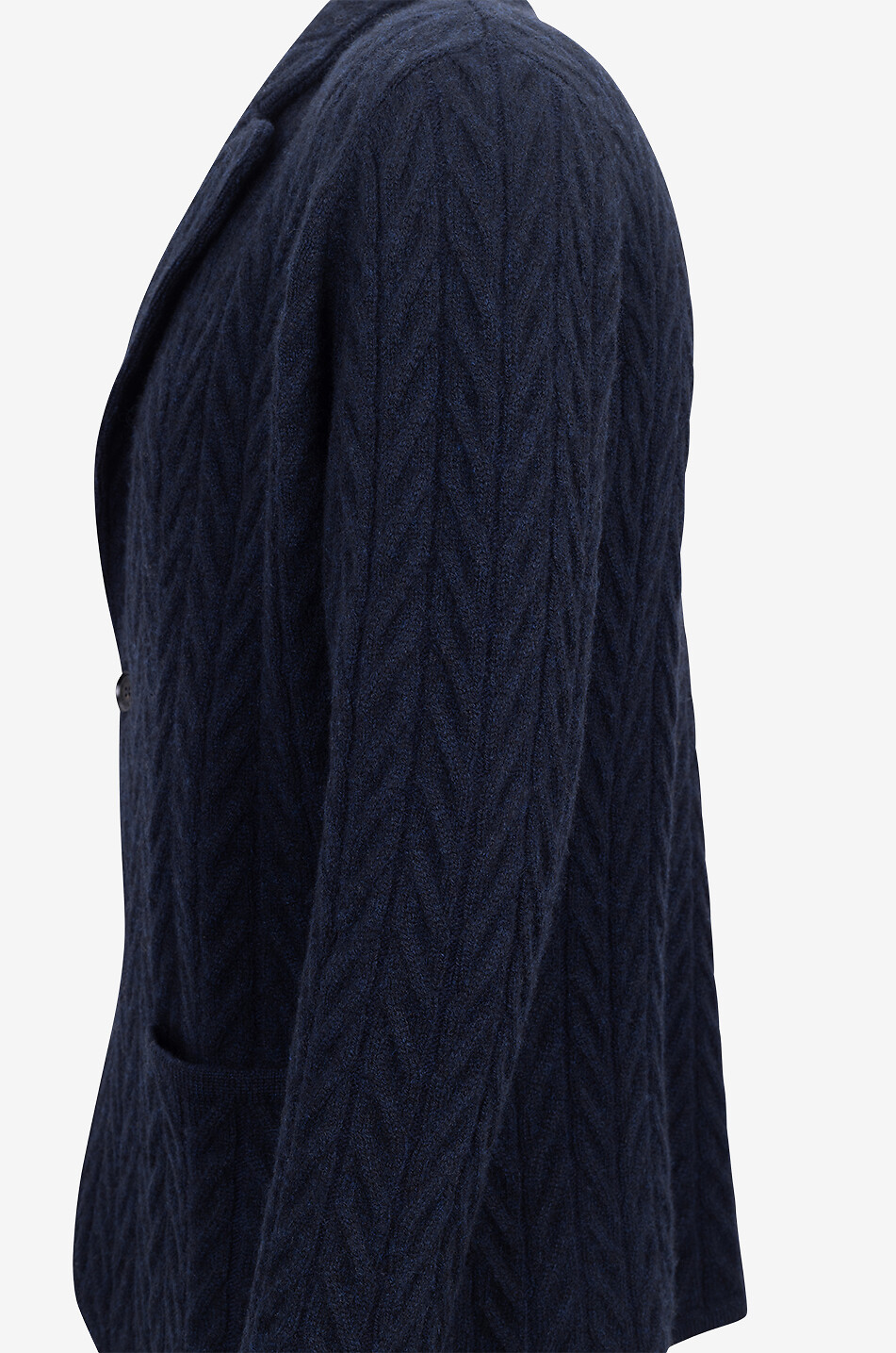 Blazer en maille torsadée à boutonnage simple