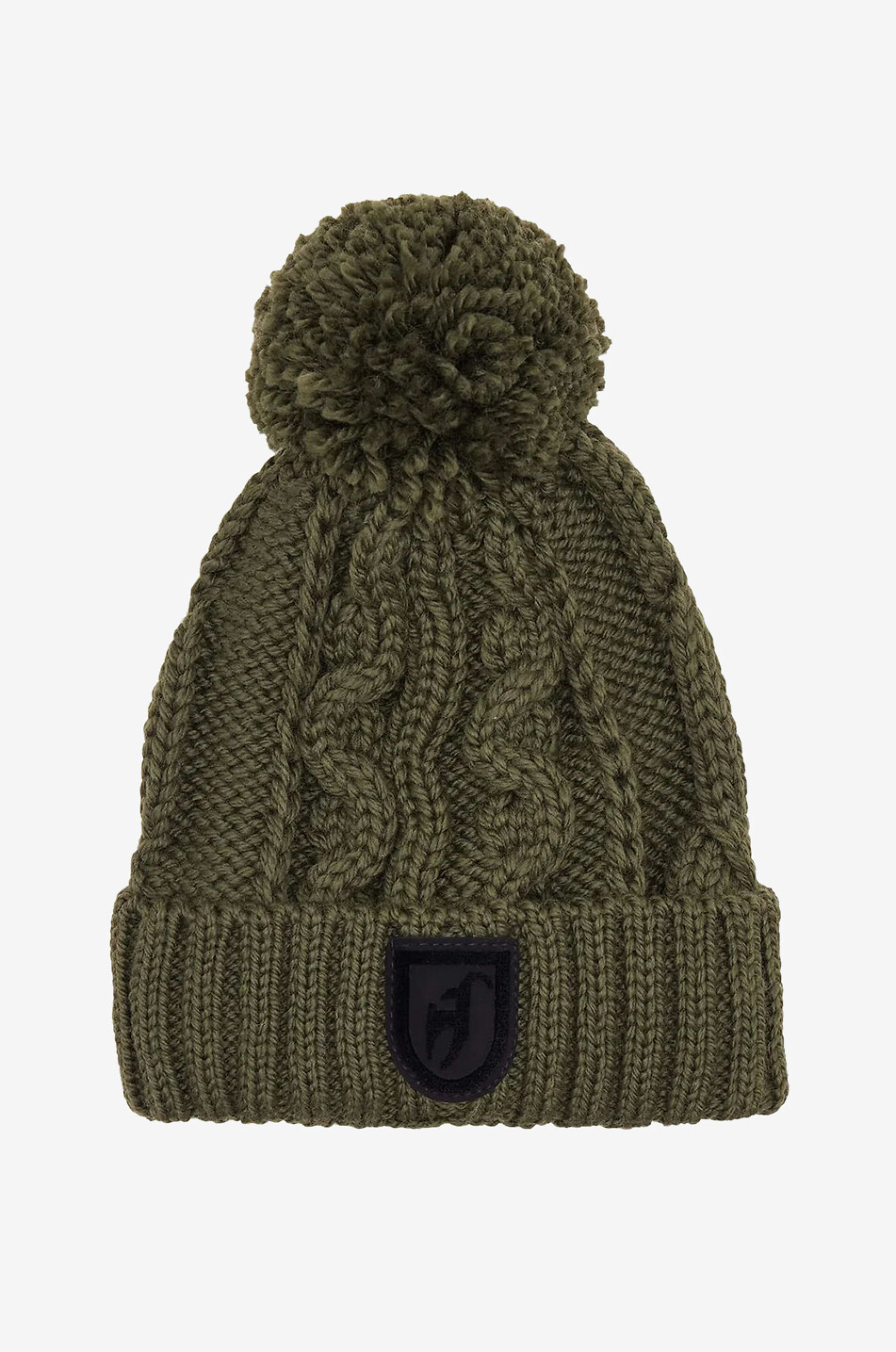 TONI SAILER Cassandra wool blend cable-knit beanie Women DARK GREEN 1