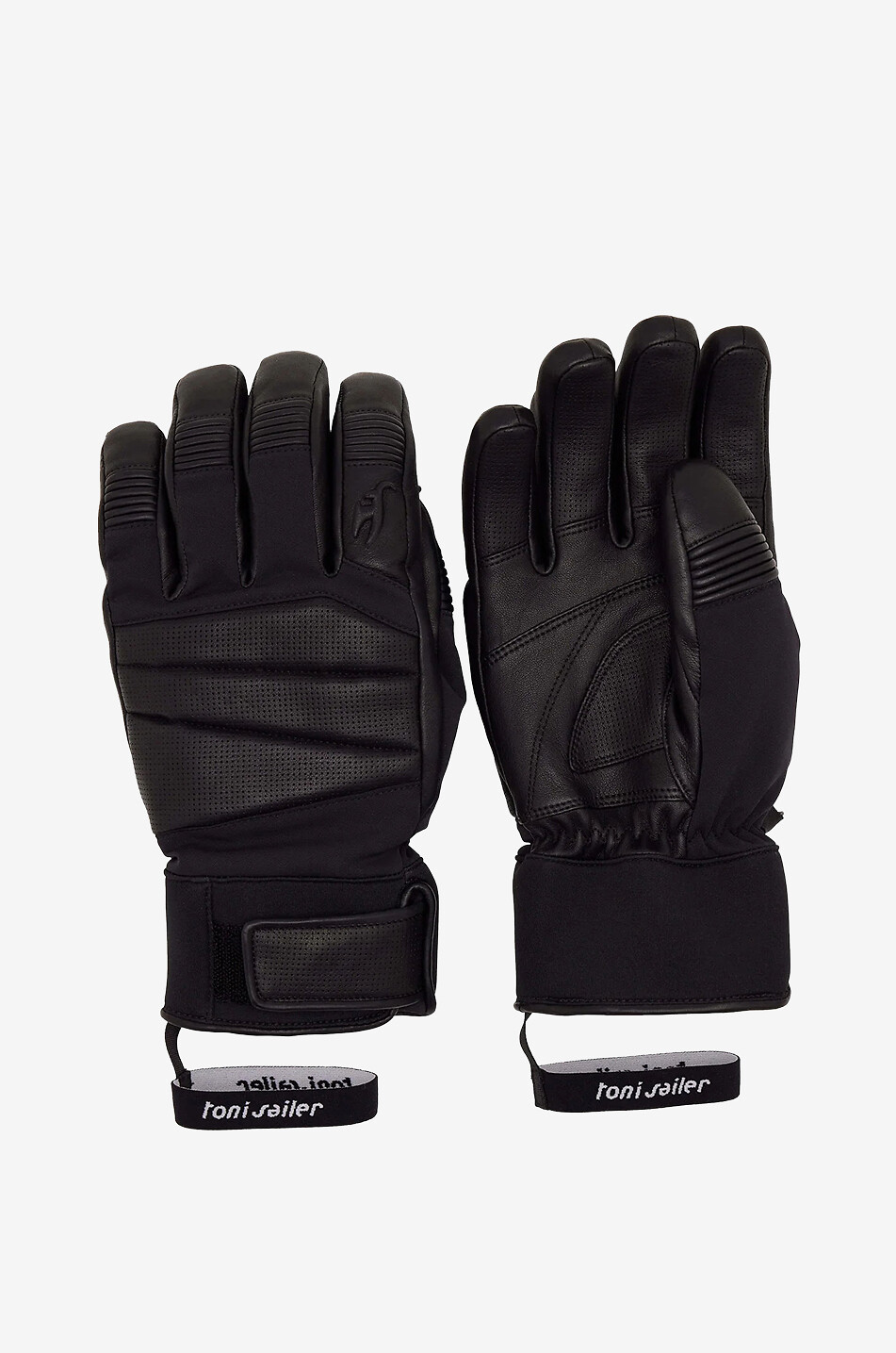 Fred leather and jersey ski gloves