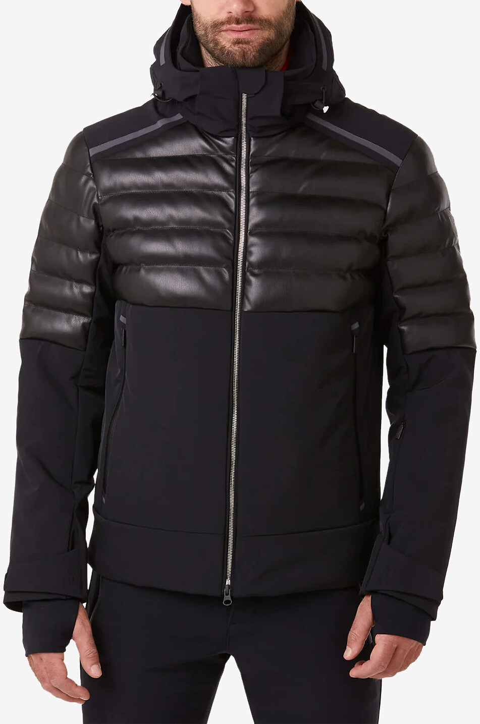 Skijacke aus Nylon und Kunstleder Lorenz