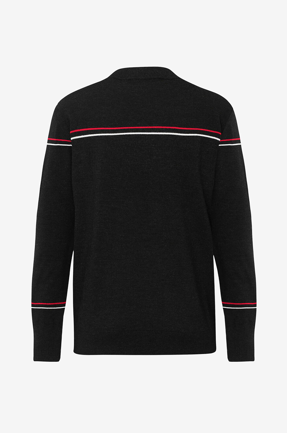 TONI SAILER Feiner Rundhals-Jacquardpullover aus Merinowolle Bertl Herren SCHWARZ 2