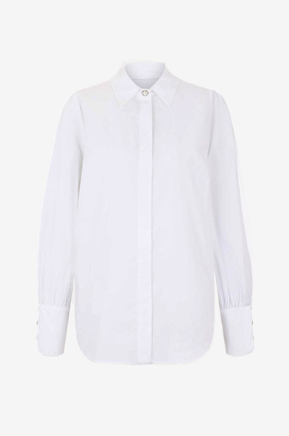 Anael poplin shirt with decorative buttons
