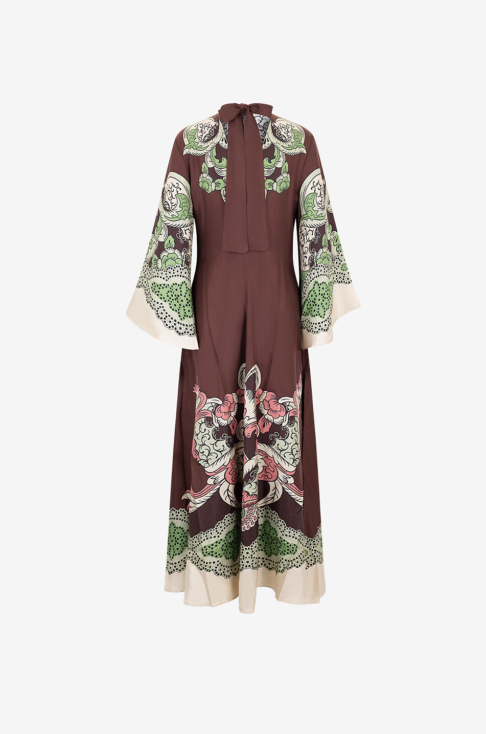 Robe longue en sergé de soie Magnifico Portal Placée